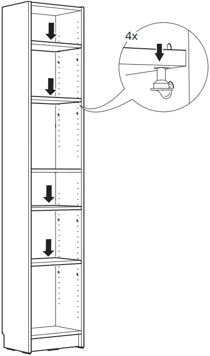 IKEA 40x30x202 BILLY Bookcase White B13