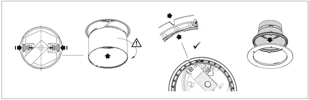 BEGA 51 2141 Recessed Ceiling Downlight with Zoom Optics for Indoor Use - Installation 2