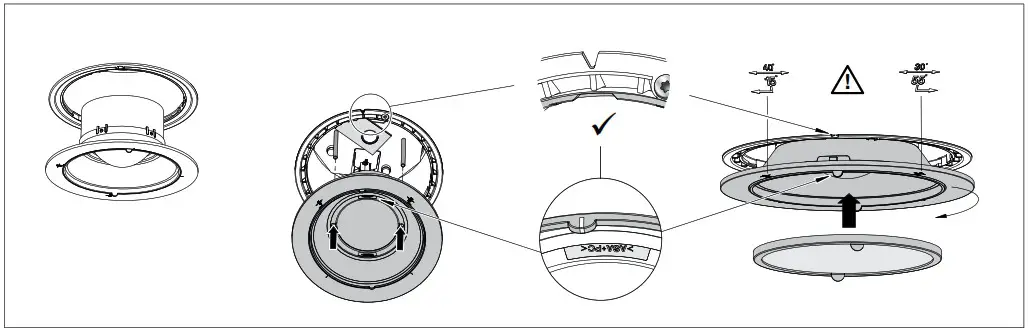 BEGA 51 2141 Recessed Ceiling Downlight with Zoom Optics for Indoor Use - Installation 3