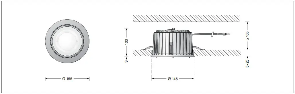 BEGA 51 2141 Recessed Ceiling Downlight with Zoom Optics for Indoor Use - cover