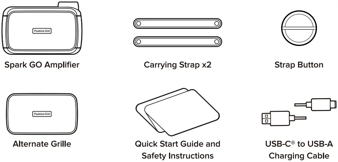 Positive Grid Spark GO 2A348SPARKGO Guitar Speaker Amplifier - IN the Box