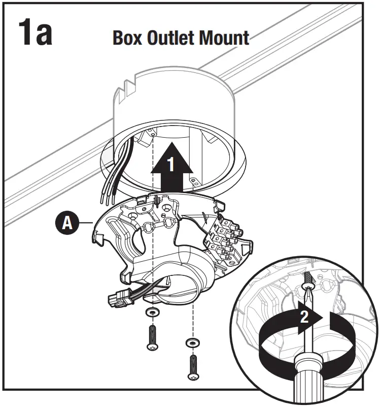 Hunter 52431 4 Lights Ceiling Fan - Box Outlet Mount