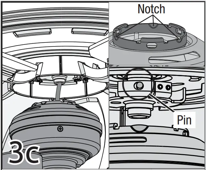 Hunter 52431 4 Lights Ceiling Fan - Complete 3