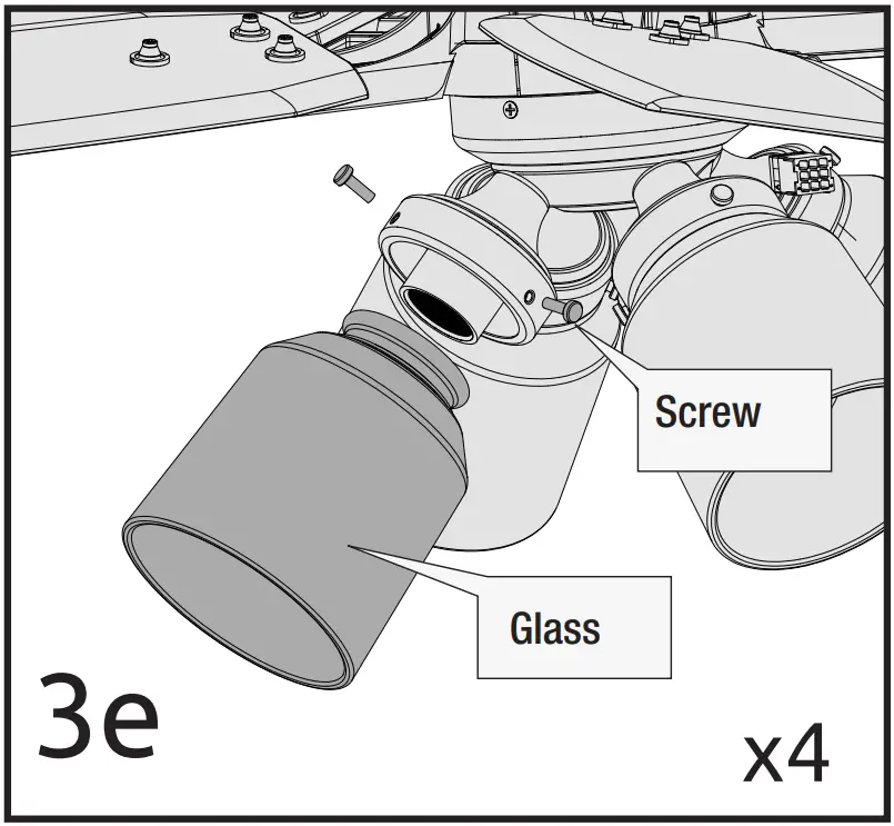 Hunter 52431 4 Lights Ceiling Fan - Complete 5