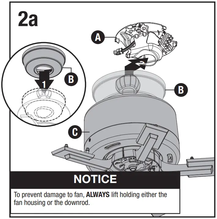 Hunter 52431 4 Lights Ceiling Fan - Connect 1