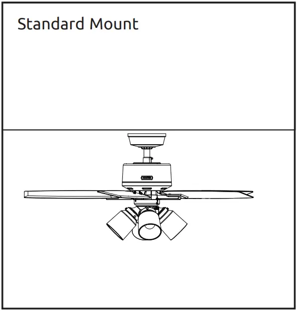 Hunter 52431 4 Lights Ceiling Fan - Installation 2