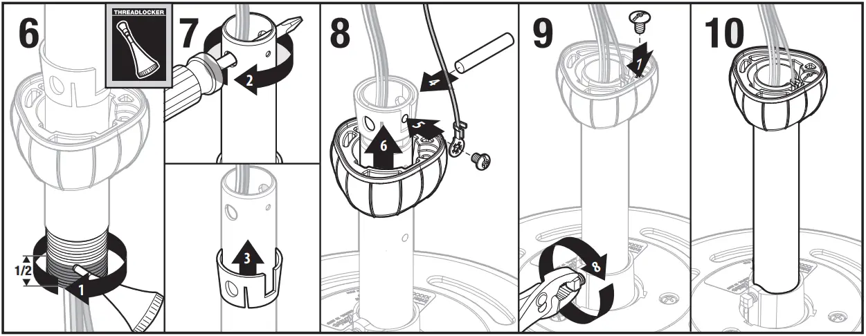 Hunter 52431 4 Lights Ceiling Fan - Long Downrod 2