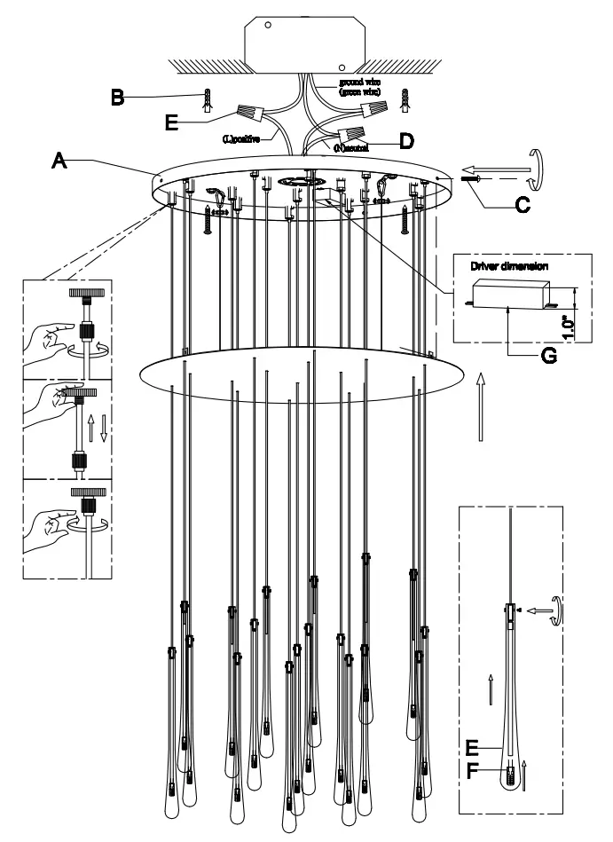 ET2 E24219 Stillo 18 Light LED Pendant - List 1