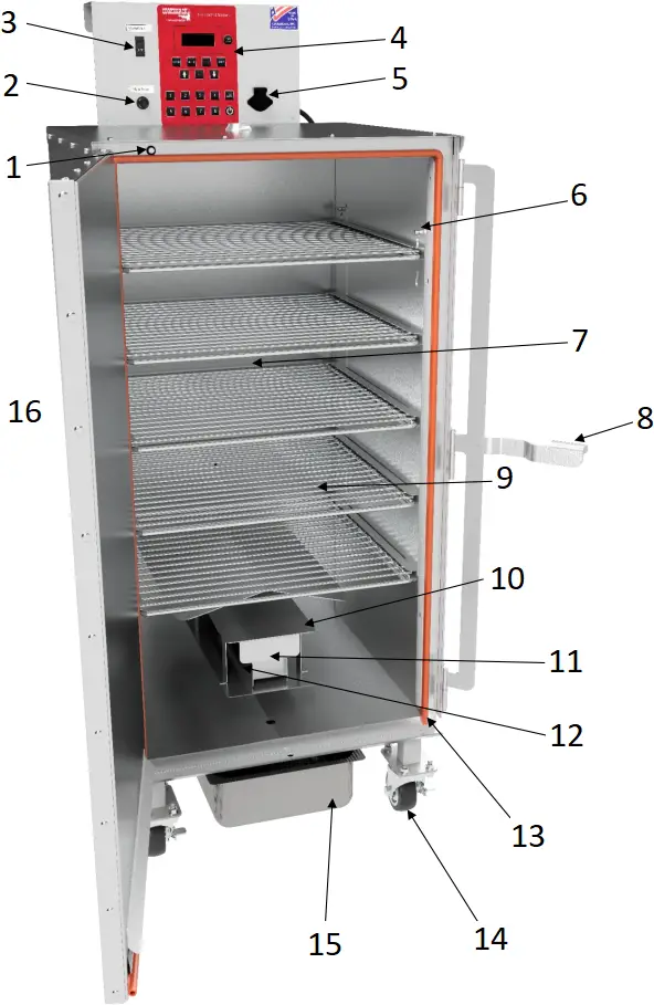 COOKSHACK SM160 - Commercial Electric Smoker Illustration