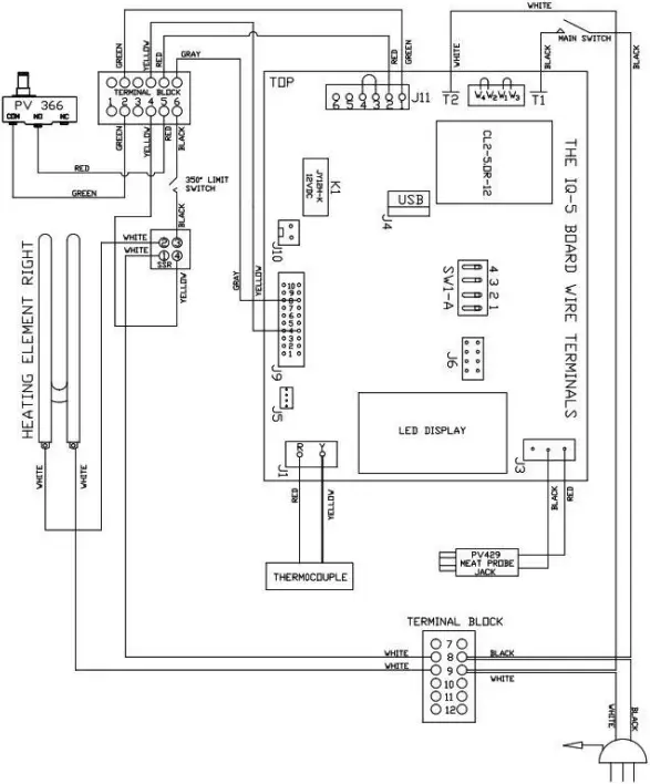 COOKSHACK SM160 - Wiring Diagram 1