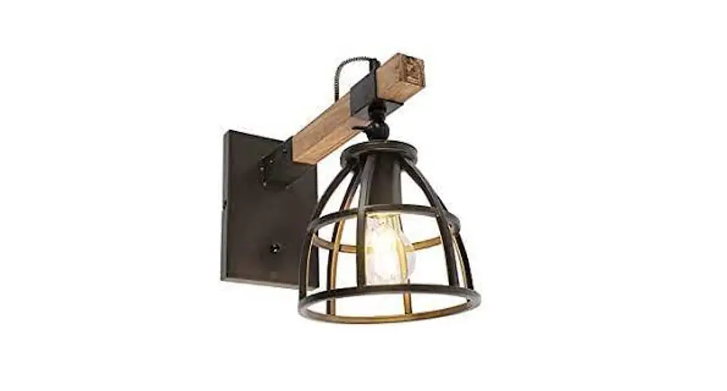 Qazqa 102432 Arthur Fl Black Industrial Wall Lamp Instruction Manual