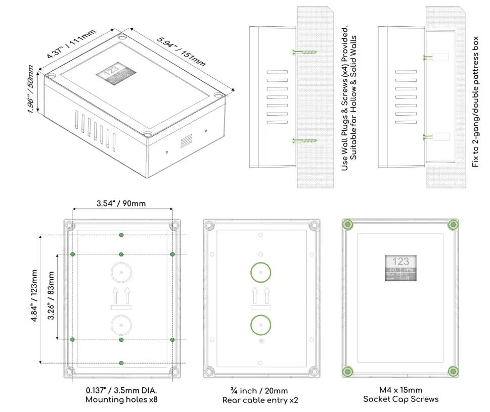 AGS Merlin Gas Detector i S Carbon Monoxide - fig