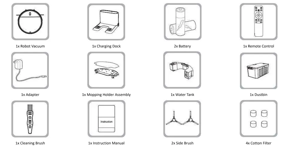 denver RVC-110 Robot Vacuum Cleaner - Parts
