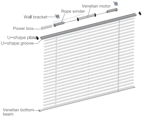 JIECANG Venetian Blind Wi-Fi Motor Use - Installation