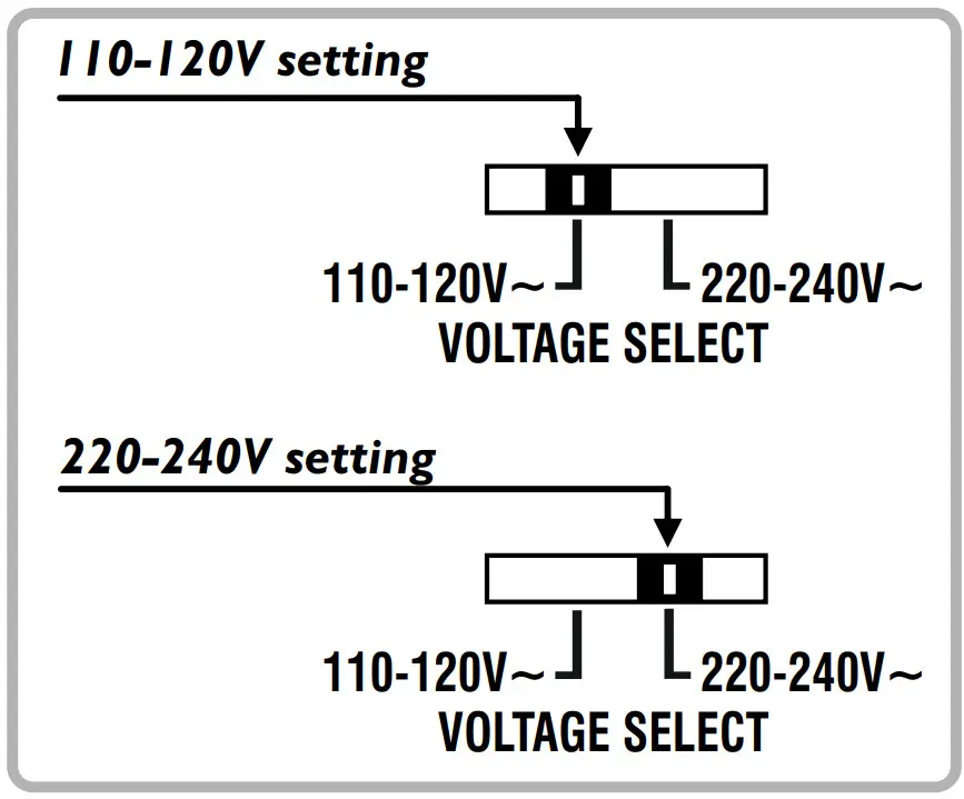 HH Electronics HPT-110 Active Loudspeakers - VOLTAGE SELECT SWITCH
