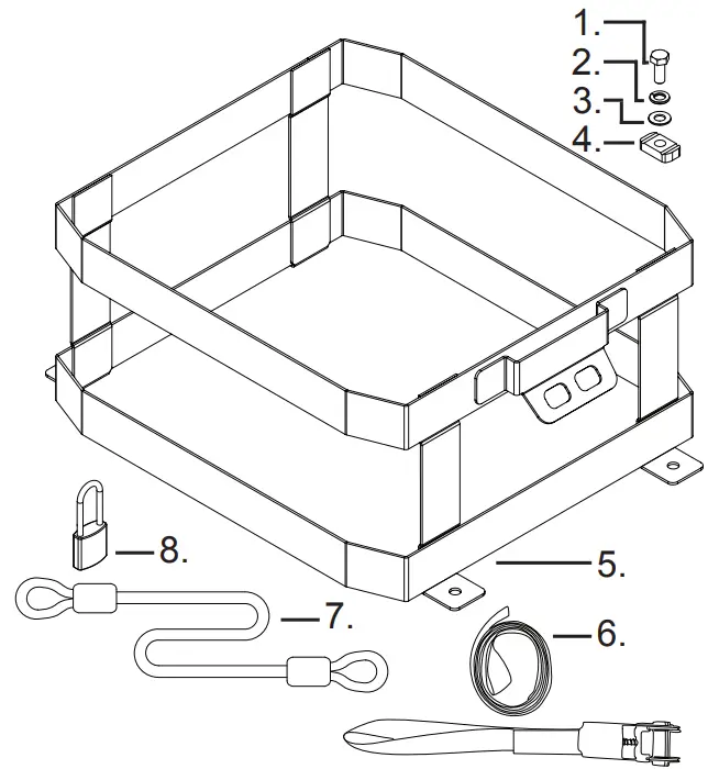 RHINO RACK 43151 Double Vertical Jerry Can Holder with Locking Cable - Tools Required1