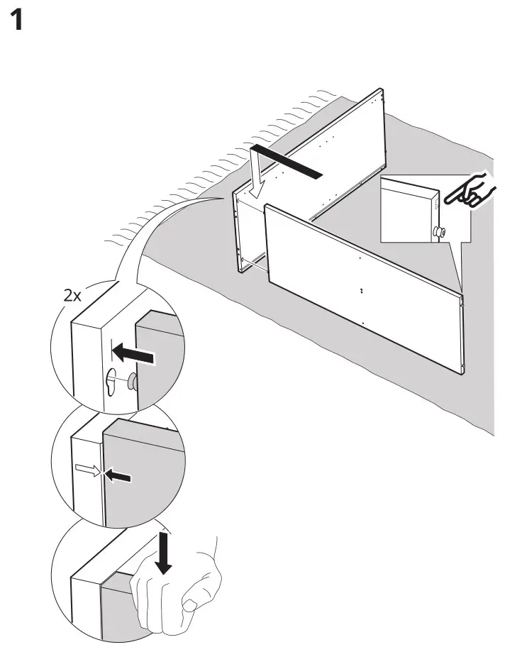 IKEA 804.588.20 IDANÄS Cabinet with bi-fold Doors - Installation 1