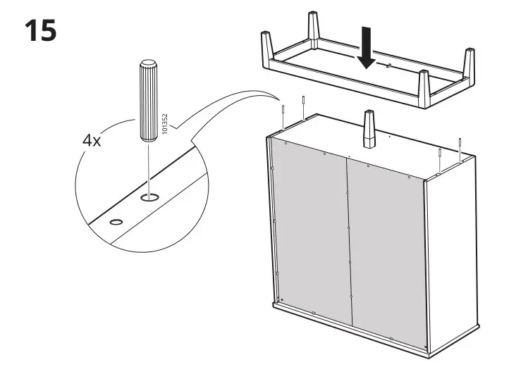 IKEA 804.588.20 IDANÄS Cabinet with bi-fold Doors - Installation 15