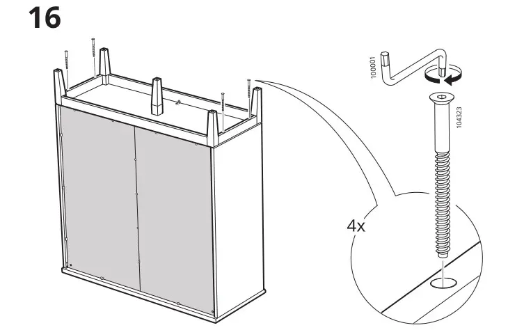 IKEA 804.588.20 IDANÄS Cabinet with bi-fold Doors - Installation 16
