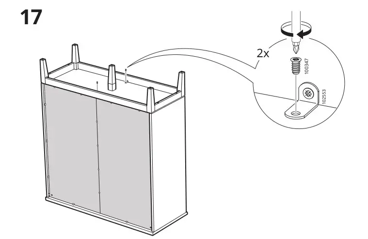 IKEA 804.588.20 IDANÄS Cabinet with bi-fold Doors - Installation 17