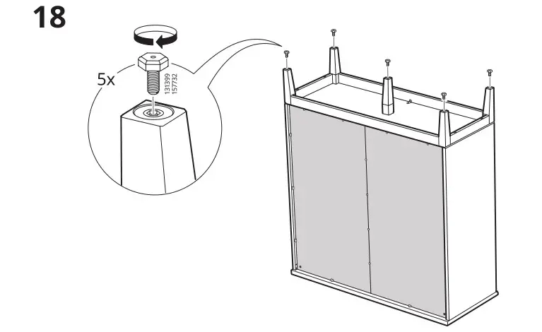IKEA 804.588.20 IDANÄS Cabinet with bi-fold Doors - Installation 18