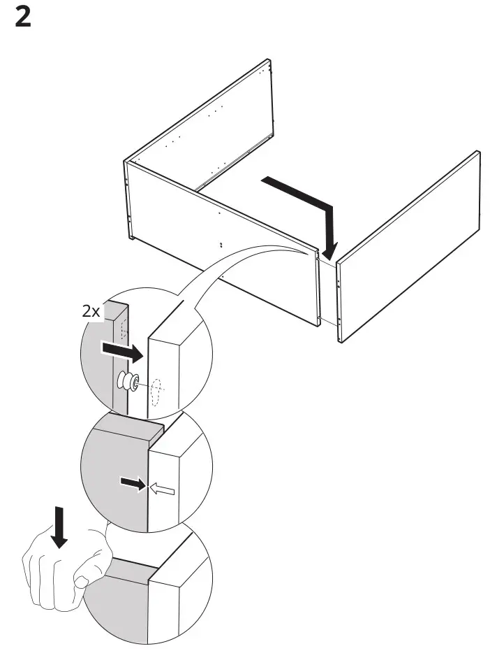 IKEA 804.588.20 IDANÄS Cabinet with bi-fold Doors - Installation 2