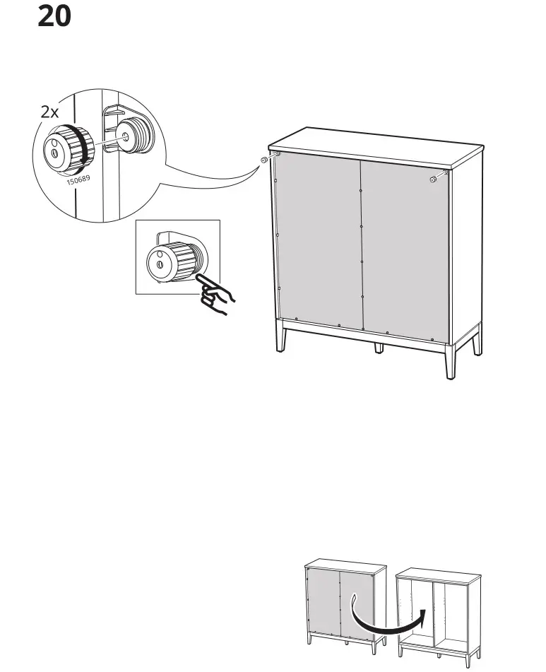 IKEA 804.588.20 IDANÄS Cabinet with bi-fold Doors - Installation 20