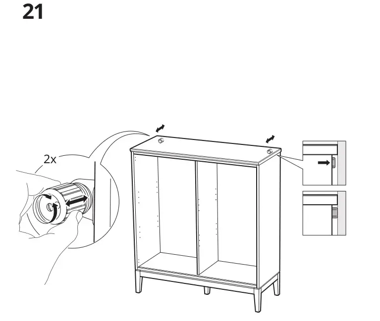 IKEA 804.588.20 IDANÄS Cabinet with bi-fold Doors - Installation 21