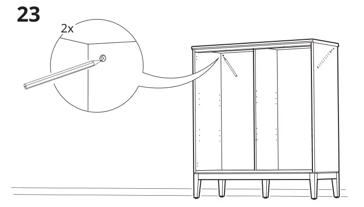 IKEA 804.588.20 IDANÄS Cabinet with bi-fold Doors - Installation 23