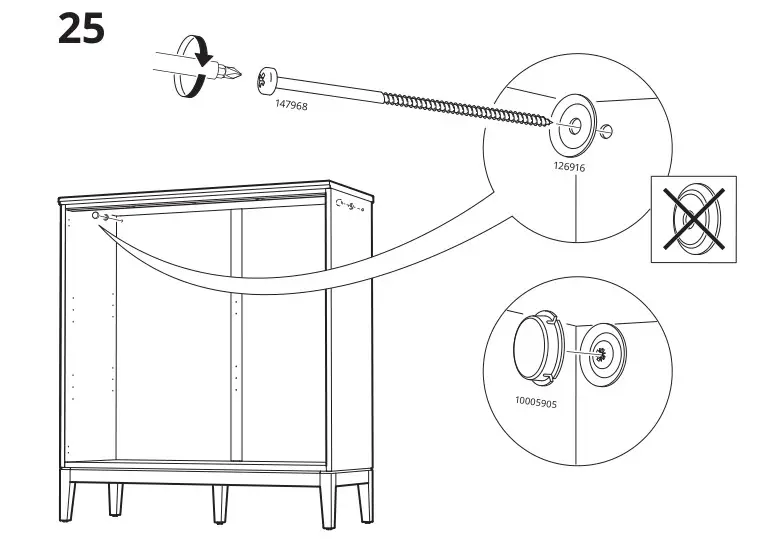 IKEA 804.588.20 IDANÄS Cabinet with bi-fold Doors - Installation 25