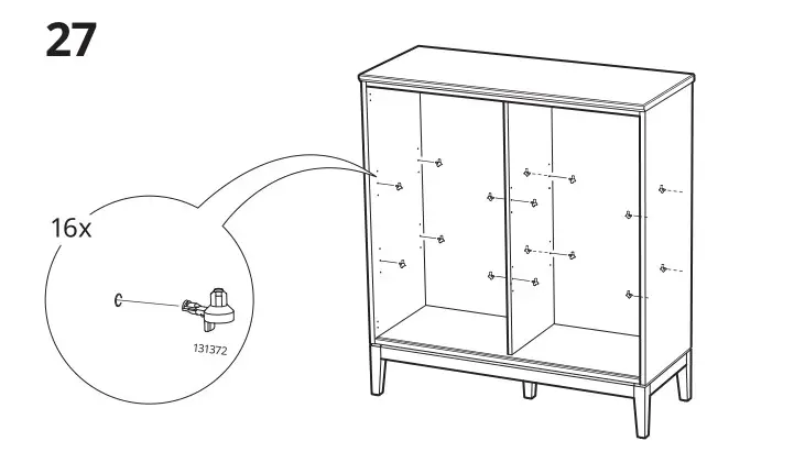 IKEA 804.588.20 IDANÄS Cabinet with bi-fold Doors - Installation 27
