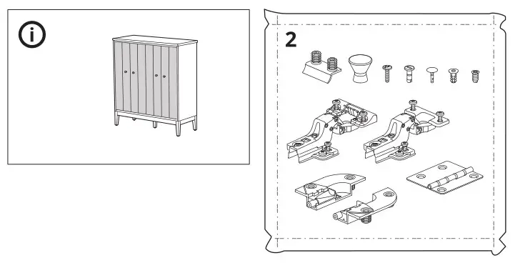IKEA 804.588.20 IDANÄS Cabinet with bi-fold Doors - Installation 28.2