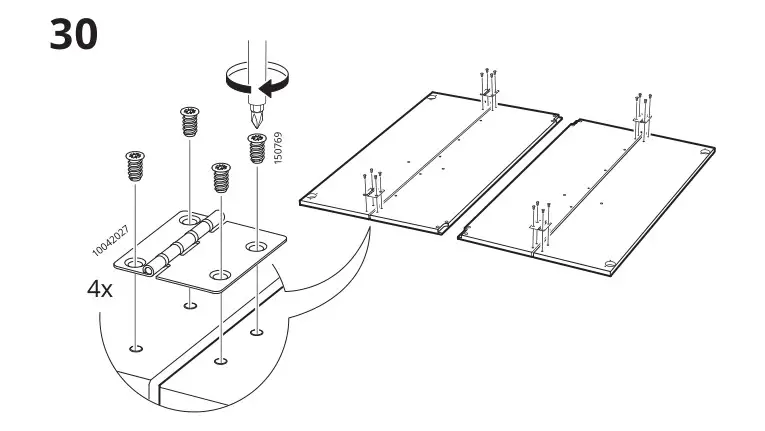 IKEA 804.588.20 IDANÄS Cabinet with bi-fold Doors - Installation 30