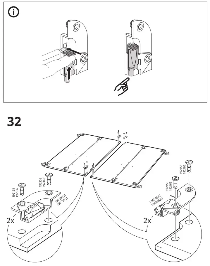 IKEA 804.588.20 IDANÄS Cabinet with bi-fold Doors - Installation 32