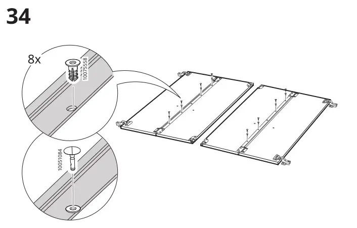 IKEA 804.588.20 IDANÄS Cabinet with bi-fold Doors - Installation 34