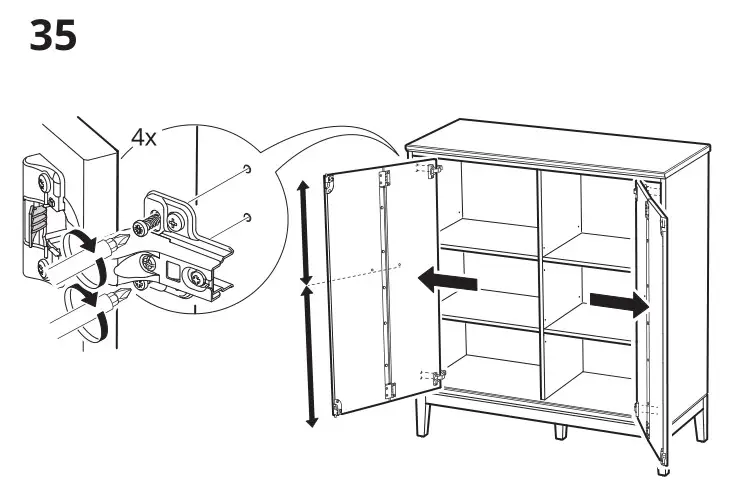 IKEA 804.588.20 IDANÄS Cabinet with bi-fold Doors - Installation 35