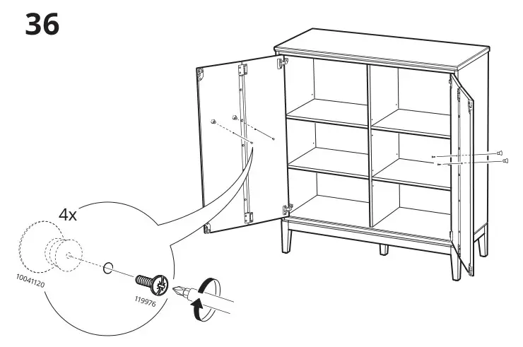 IKEA 804.588.20 IDANÄS Cabinet with bi-fold Doors - Installation 36