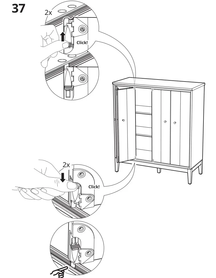 IKEA 804.588.20 IDANÄS Cabinet with bi-fold Doors - Installation 37