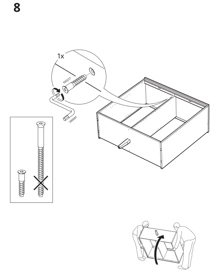 IKEA 804.588.20 IDANÄS Cabinet with bi-fold Doors - Installation 8