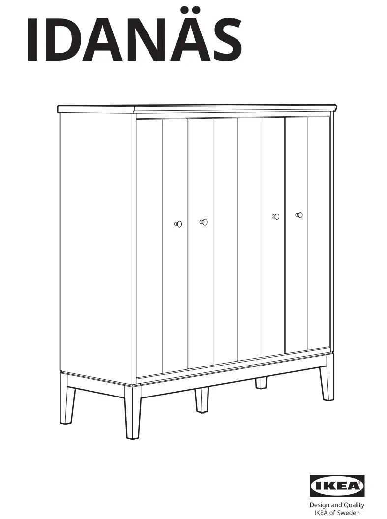 IKEA 804.588.20 IDANÄS Cabinet with bi-fold Doors Instruction Manual