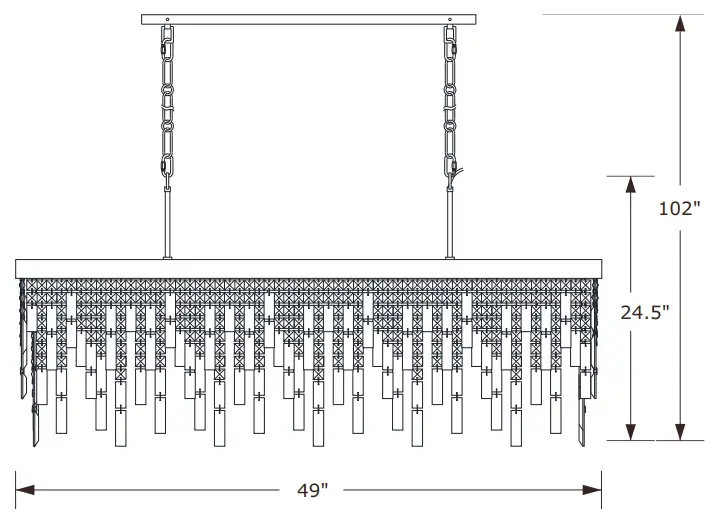 CRYSTORAMA WIN 217 GA CL MWP Winfield 6 Light Chandelier - ASSEMBLY