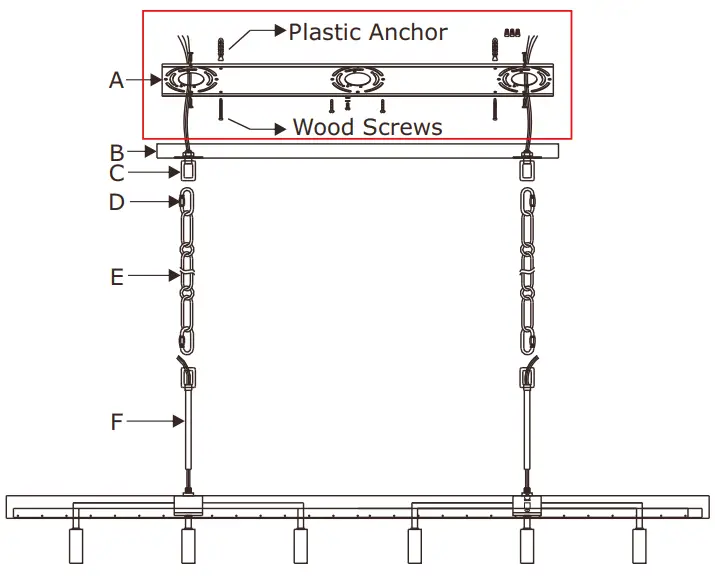 CRYSTORAMA WIN 217 GA CL MWP Winfield 6 Light Chandelier - Plastic Anchor