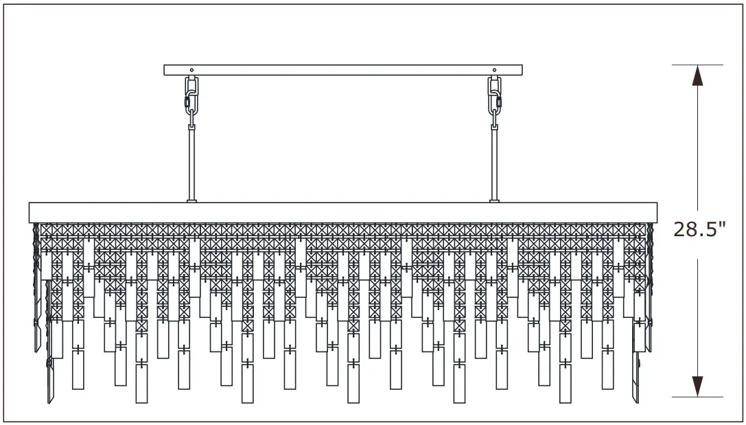 CRYSTORAMA WIN 217 GA CL MWP Winfield 6 Light Chandelier - height