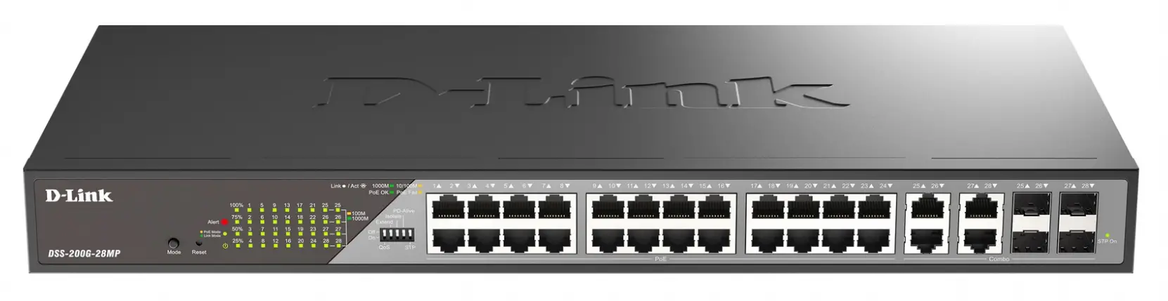 D-Link DSS-200G-28MP Base-T Ports PoE Switch