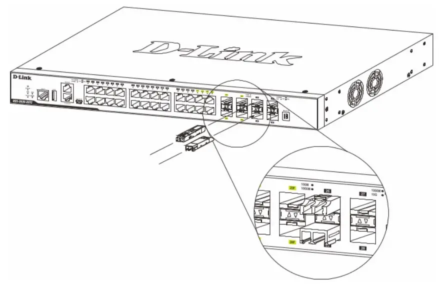 Inserting transceivers into the transceiver ports