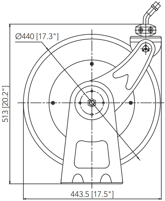 Dimension Series Single Pedestal Metal Hose Reels
