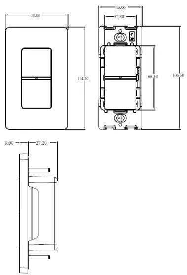 GE Current WWD2-2 Wireless Wall Dimmer 2