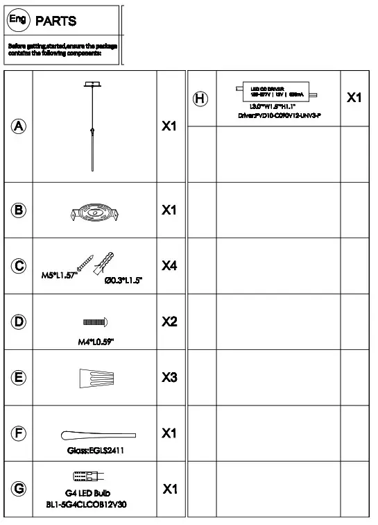 ET2 E24211 Stillo 1 Light LED Pendant - FIG
