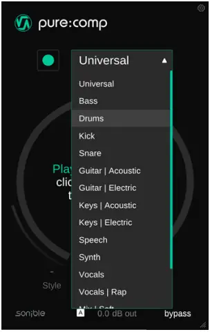 sonible pure comp app - Profile