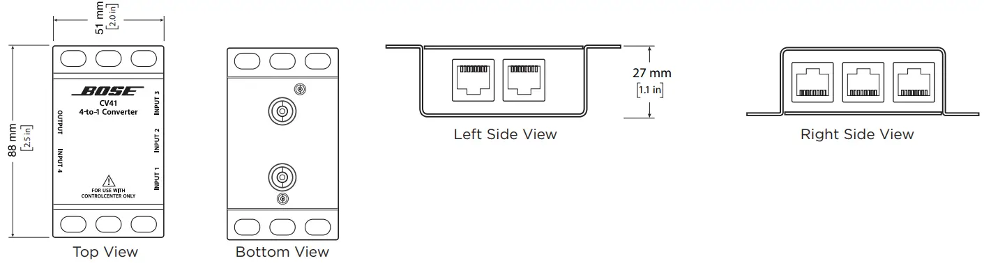 BOSE ControlCenter CV41 4-to-1 Converter - diagram